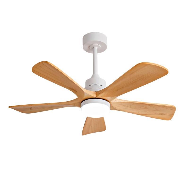 42/52 Inch Ceiling Fan,Electric Fan with Lights & Remote Control,Dimmable 3-Color LED