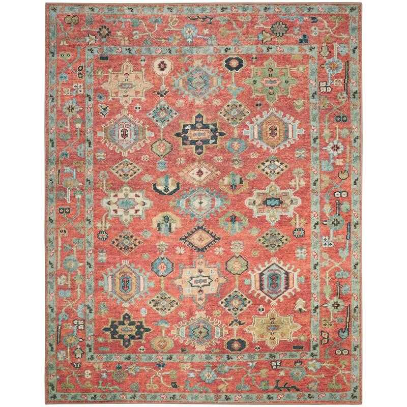 Nourison Vintage Washables Indoor only Red Persian Area Rug - 7'10" x 9'10" - Rust/Multicolor