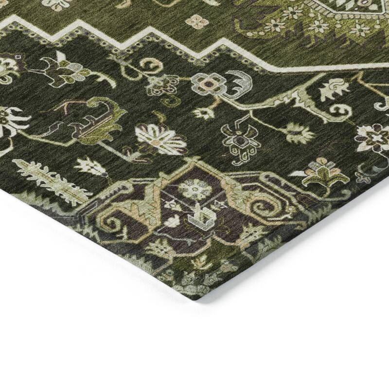 HomeRoots Oriental Traditional Rectangle Outdoor Rug