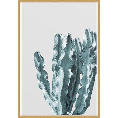 Boho Cactus No 2 by THE MIUUS STUDIO Framed Canvas Wall Art Print - Sylvie Bright Gold