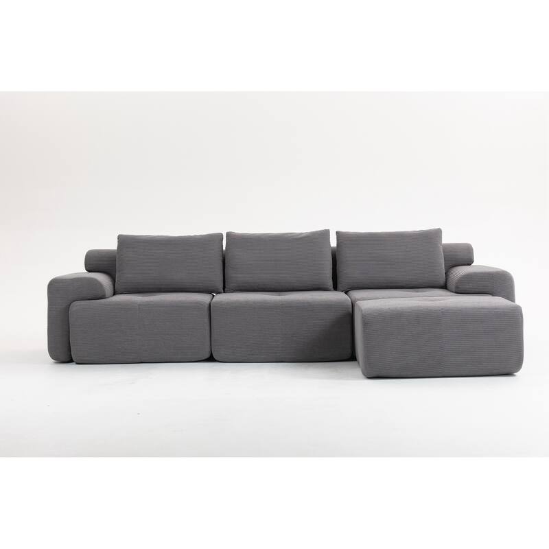 L-Shaped Sectional Couches for Living Room with Memory Foam