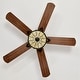 preview thumbnail 13 of 13, Warehouse of Tiffany Margno 52-Inch Flushmount Lighted Ceiling Fan Jewel Cut Design Tiffany Glass Lamp Black Finish