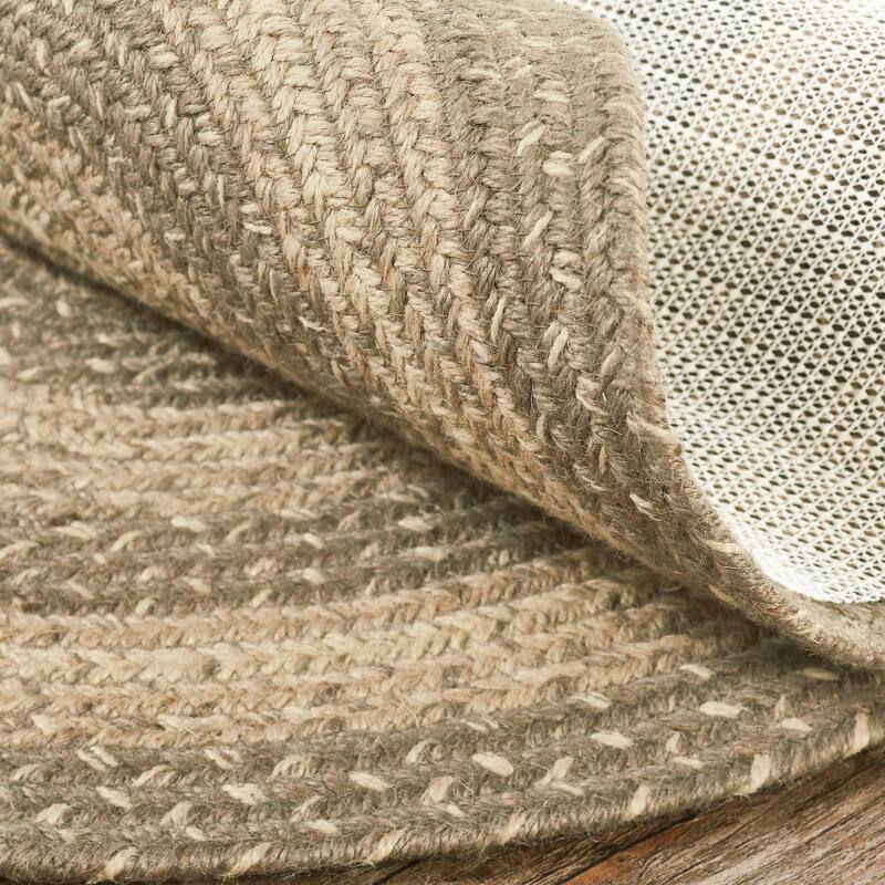 Cobblestone Jute Rug Oval w/ Pad 27x48 - 27" x 48" Oval
