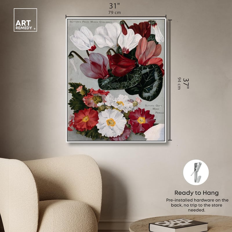 Cyclamens Canvas by Art Remedy