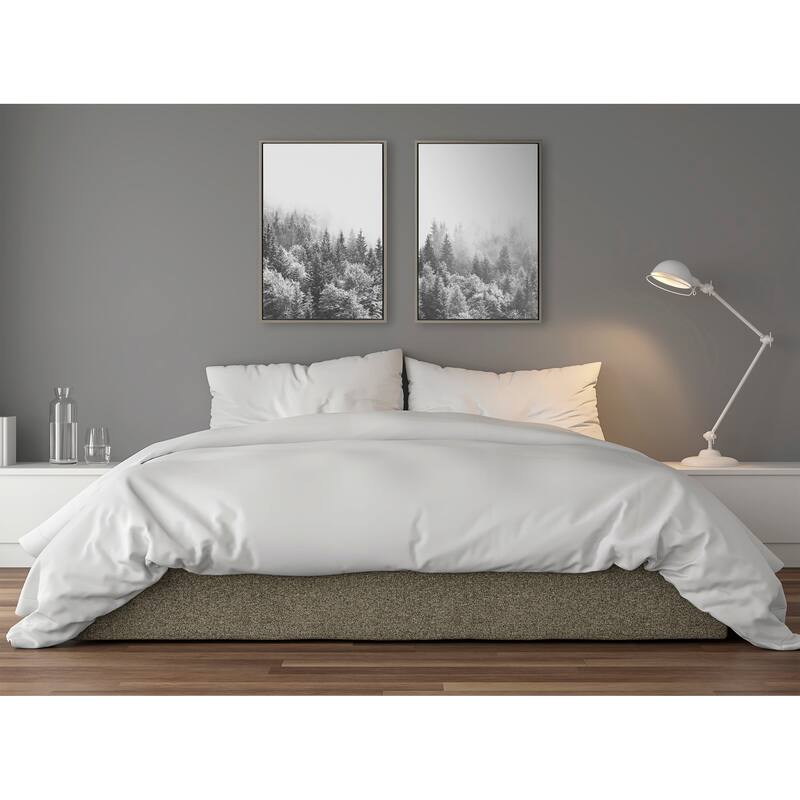 Kate and Laurel Sylvie Fog Framed Canvas by The Creative Bunch Studio