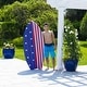 preview thumbnail 7 of 5, Inflatable Americana Surfer Swimming Pool Lounge Float - 73"