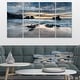 preview thumbnail 3 of 8, Designart 'Beautiful Porthcothan Bay' Modern Seashore Canvas Wall Art Print 48 in. wide x 28 in. high - 4 Panels