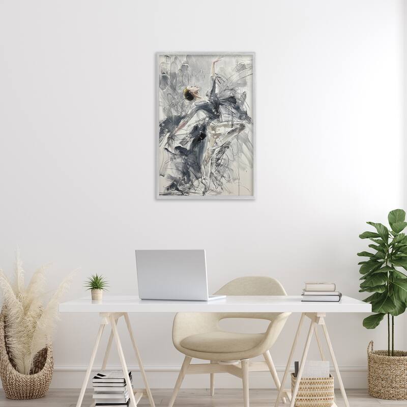 Stupell Elegant Pose Dancer Framed Giclee Art Design By Lucille Lee