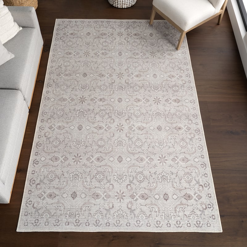 Nuloom Green Haven Collection Jezebel Recycled Cotton Machine Washable Area Rug - 5' x 8' - 5' x 8' - Taupe - Rectangle