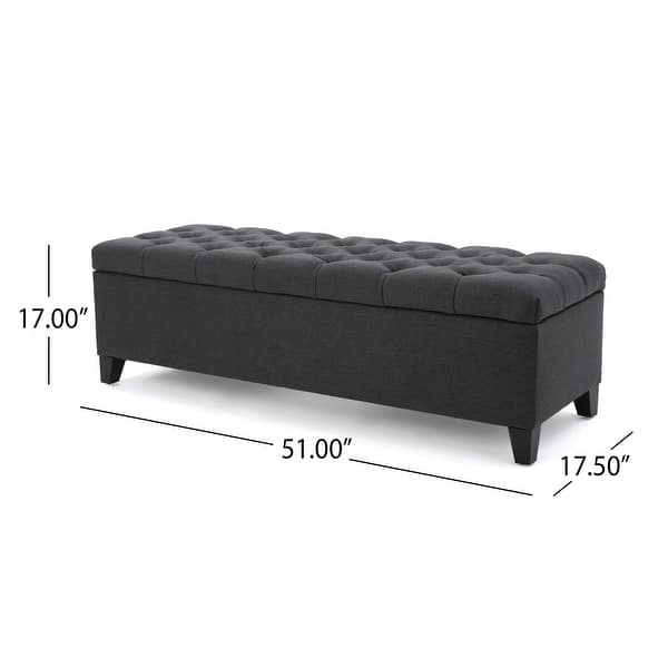 dimension image slide 0 of 9, Ottilie Button-tufted Storage Ottoman Bench by Christopher Knight Home