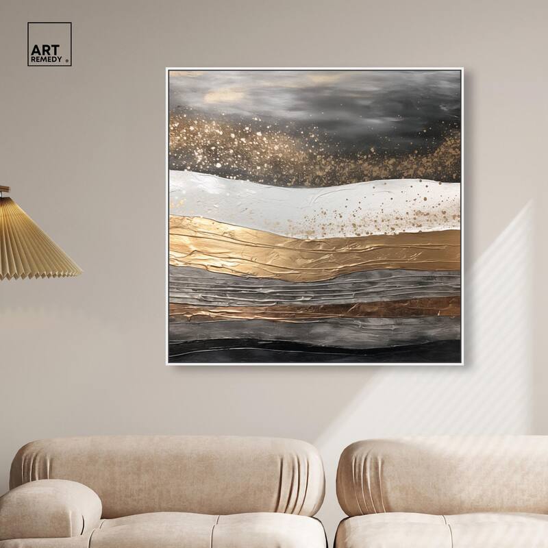 Moonlit Gold III Canvas by Art Remedy