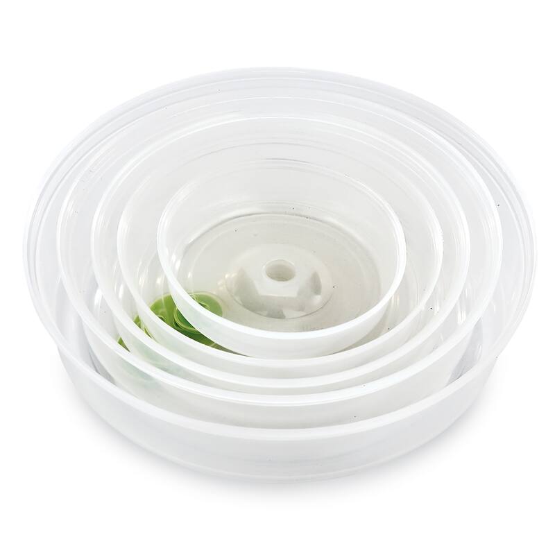 Nesting Microwave Plastic Plate Covers - Set of 5 - 8.880 x 8.800 x 2.500