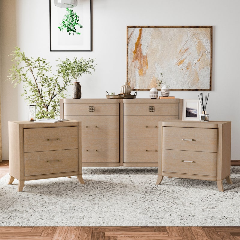 Solid Wood Dresser And Nightstand Set