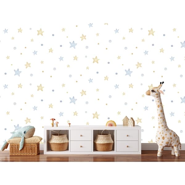 slide 2 of 3, Little Stars Nursery Wallpaper Peel and Stick