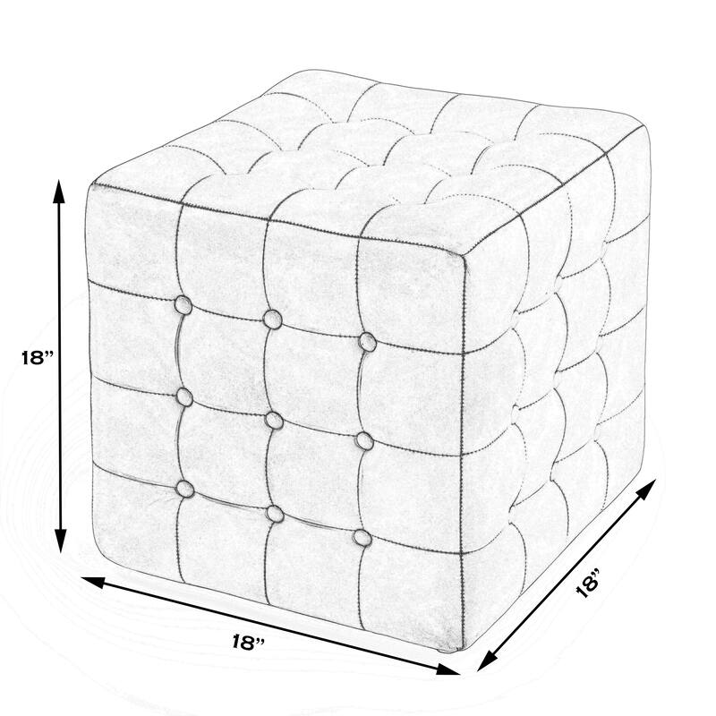 Leon Leather Ottoman