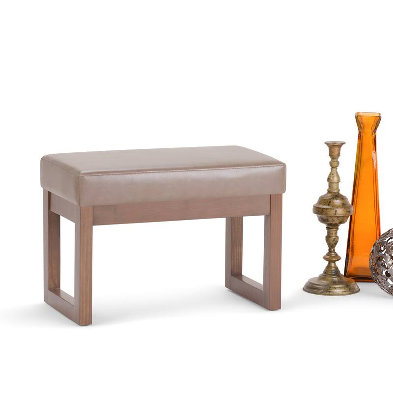 WYNDENHALL Madison 26 inch Wide Contemporary Rectangle Ottoman Bench - Ash Blonde