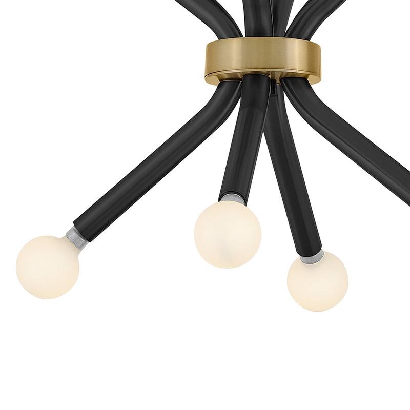 Lark 83853 Axton 8 Light 12-1/2" Wide Convertible Semi-Flush Ceiling