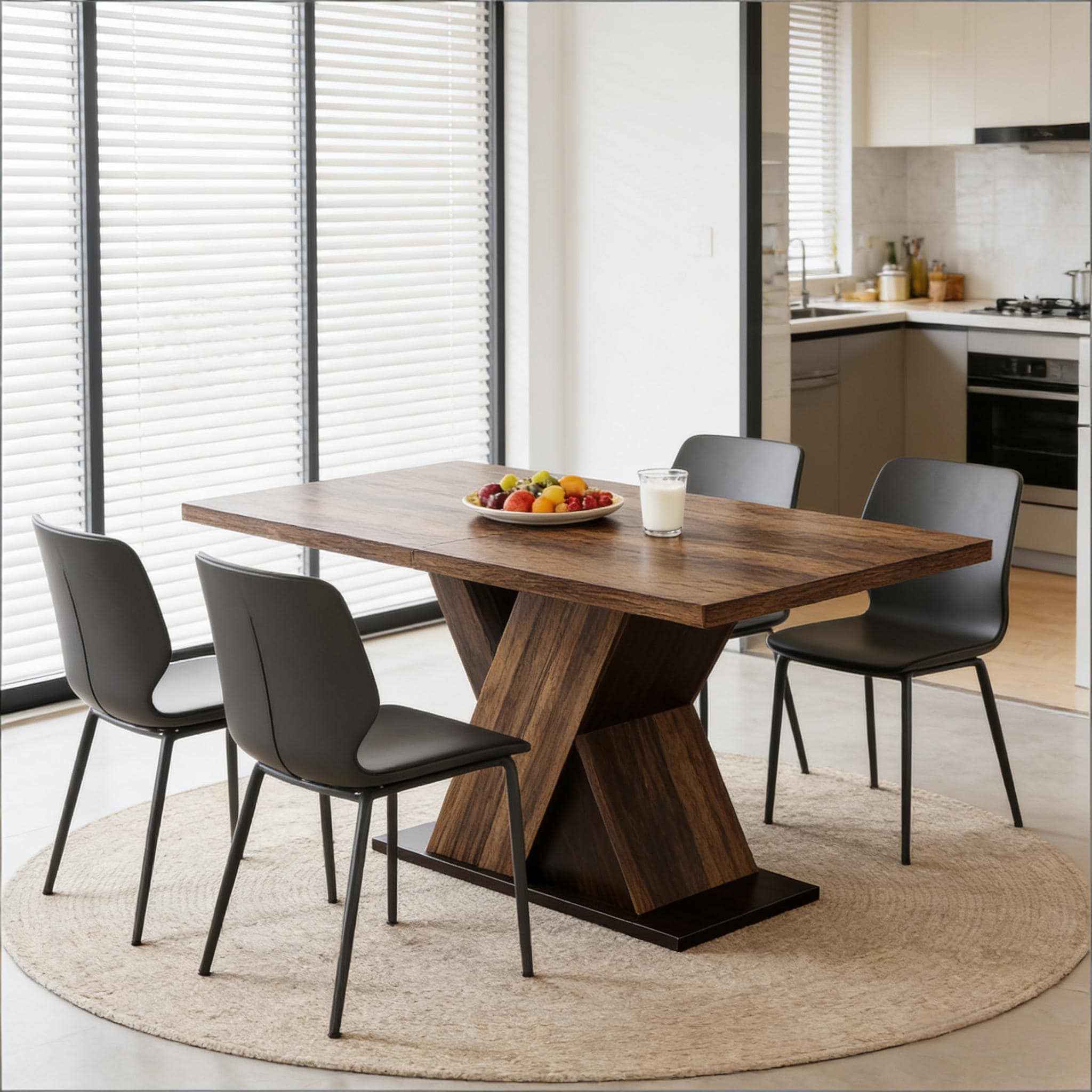 Chic Kitchen Table,Dining Table,X Shaped Design Greeting Table