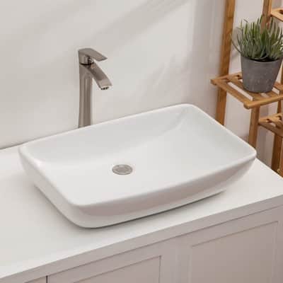 Lordear 24"x15"x5.2" Modern Bathroom Vessel Sink Above Counter Art Basin