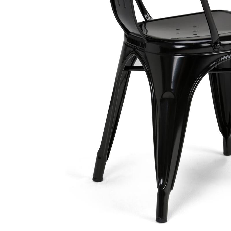 WYNDENHALL Freya Industrial Metal Dining Side Chair (Set of 2) , Fully Assembled - 17.7"w x 21.1"d x 33.1"h