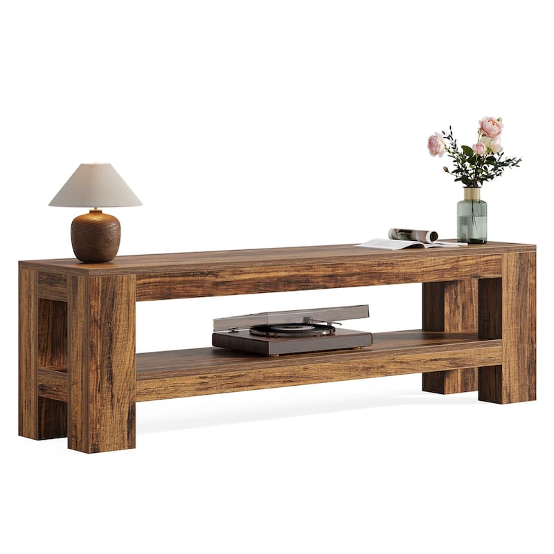 TV Stand, Media Console with Storage Shelves, Entertainment Center Television Console Accent Cabinet for Living Room, Bedroom