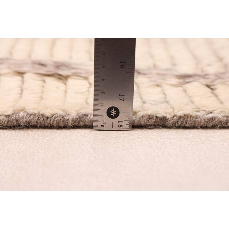 ECARPETGALLERY Hand-knotted Looma Cream Wool Rug - 8'1 x 10'0