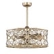 preview thumbnail 5 of 16, Teodora 28-inch Antique Silver 6 Lights 3 Blades Lighted Ceiling Fan with Remote
