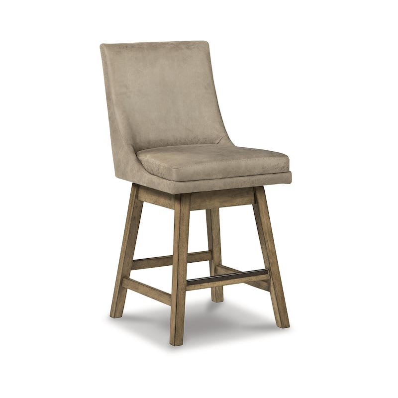 Signature Design by Ashley Tallenger Upholstered Swivel Stool (Set of 2)
