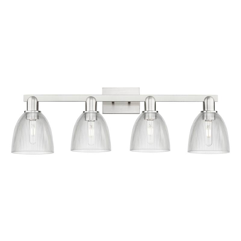 Innovations Lighting 716-4W-11-33 Castile Vanity Castile 4 Light 33" - Brushed Satin Nickel / Clear