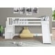 preview thumbnail 7 of 11, Versatile Twin Wood Loft Kids Bed with Slide,Ladder,Guardrail White