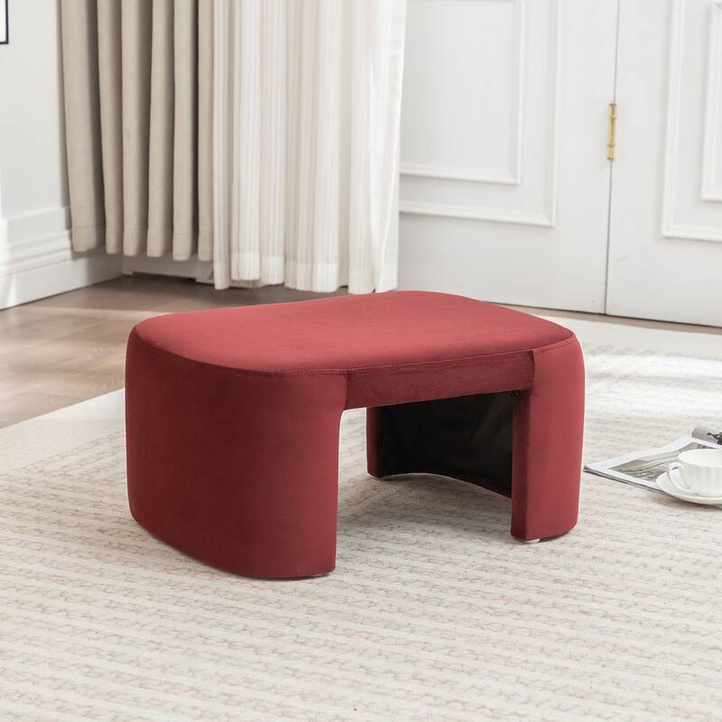 SEYNAR Modern Velvet Rectangle Accent Ottoman
