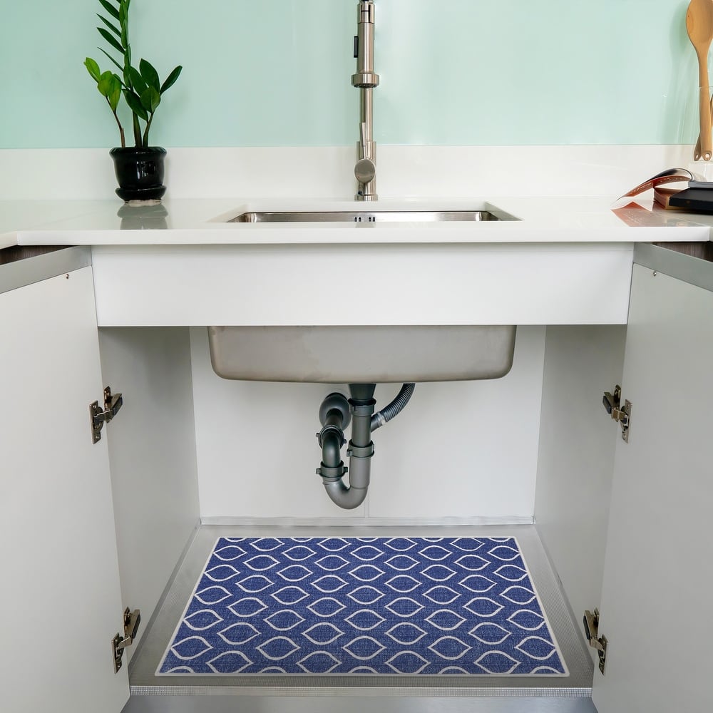 Under Sink Mat - Ultra-Absorbent Cotton Shelf Liners For Kitchen Cabinets - 2X3 feet