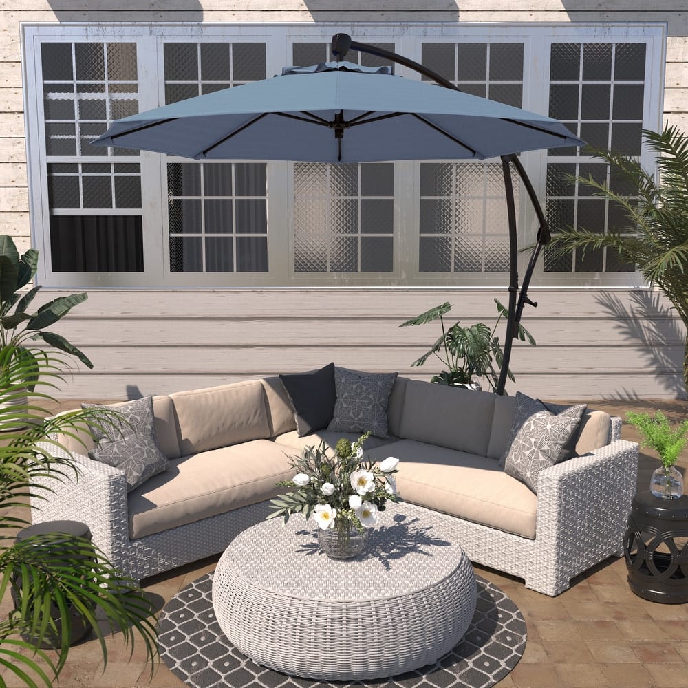 Okracoke 9ft Rotating Aluminum Umbrella by Havenside Home
