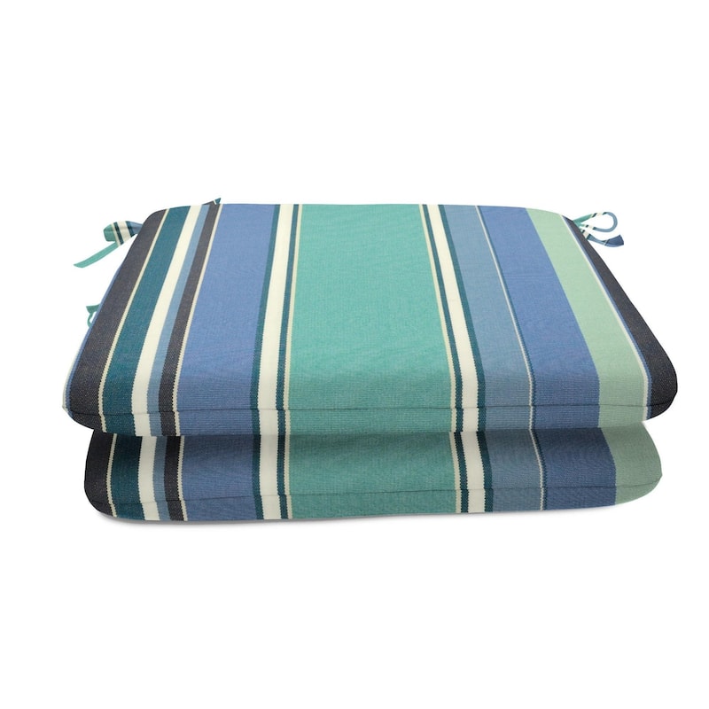 20 inch square Sunbrella stripe seat pad (2 pack)