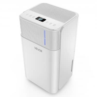 White 30pt 1500sqft Dehumidifier with LED Display and Dual Drainage - 10.04 x 8.78 x 18.11 inch