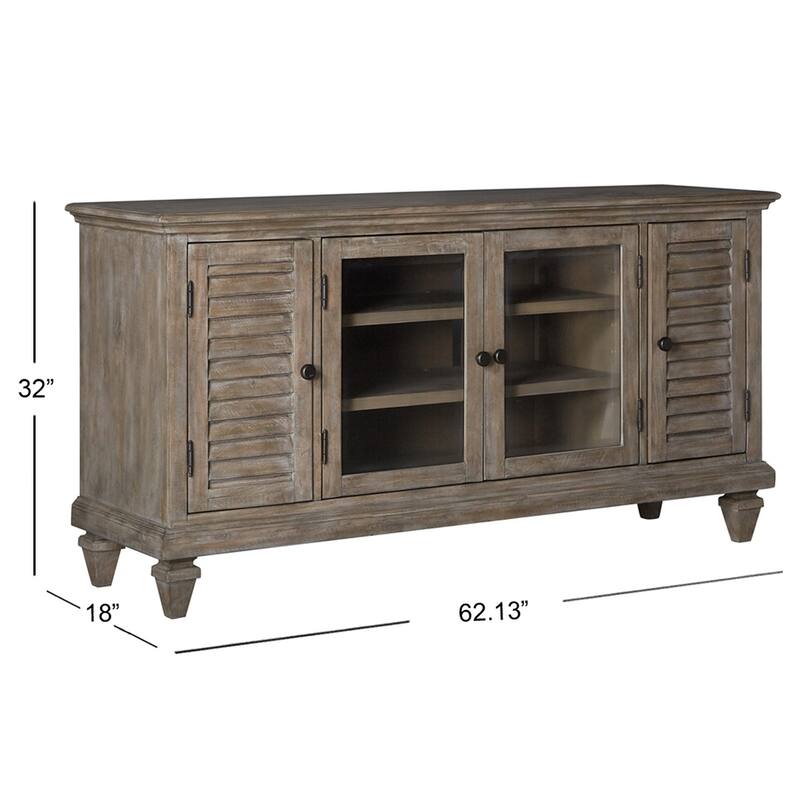 Magnussen Home Calistoga Dovetail Grey Small Console - 82"W x 18"D x 32"H