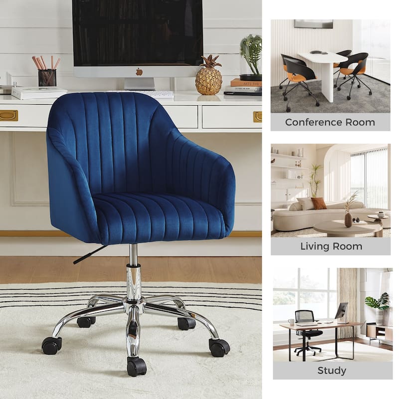 Gerhard Modern Velvet Task Chair - 360 Degree Swivel by HULALA HOME