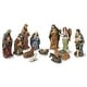 preview thumbnail 29 of 77, Glitzhome 12pcs Resin Christmas Multi/ Blue/ Ivory Nativity Figurines Set