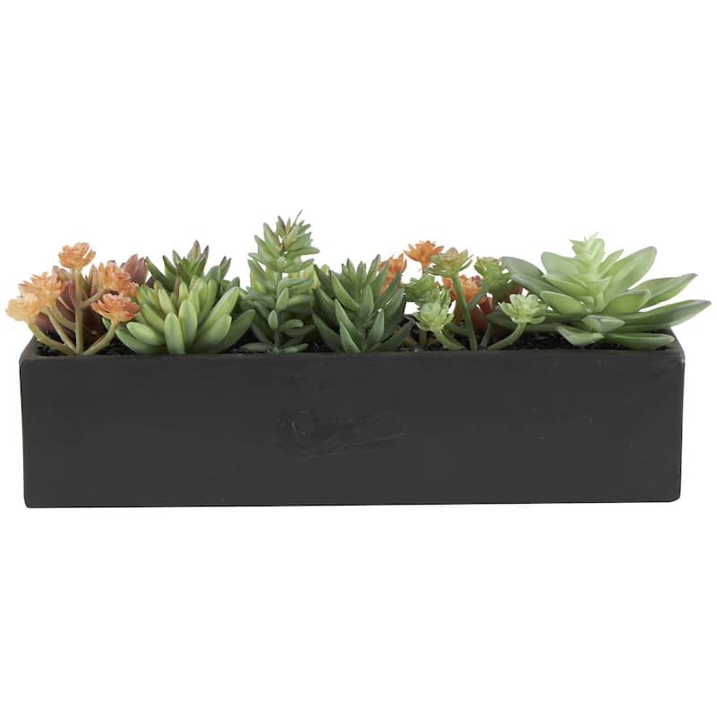 Green Faux Foliage Geometric Artificial Foliage