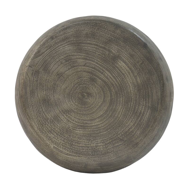 Whimsical Mushroom Accent Side Table with Wood Grain Texture for Indoor, Covered Outdoor Spaces - Weather-Resistant & Waterproof