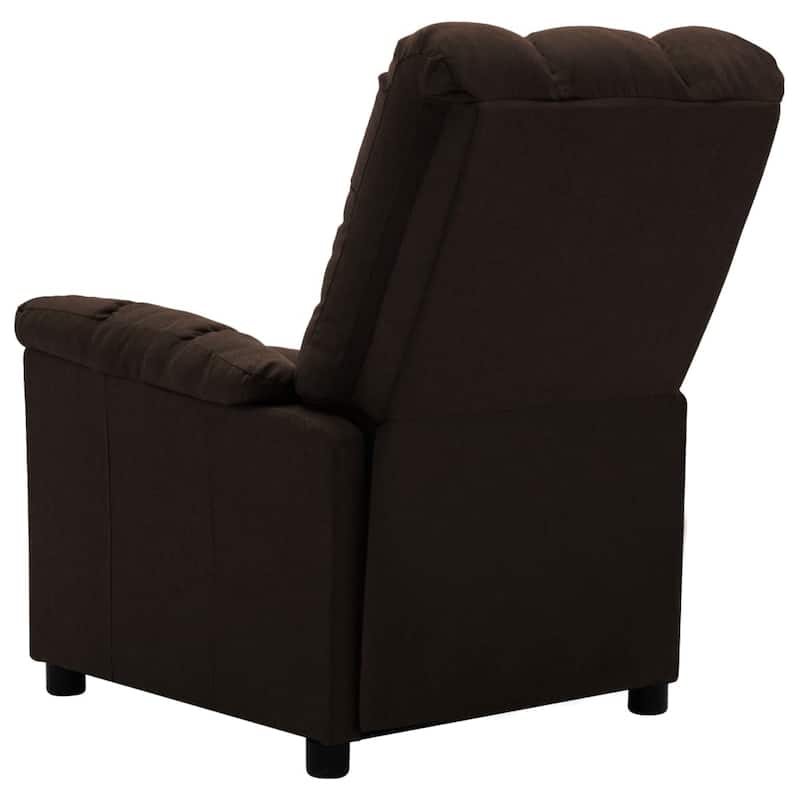 vidaXL Massage Recliner Dark Brown Fabric - 29.1" x 39" x 40.2"
