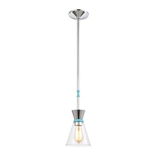 Modley 1-Light Mini Pendant in Polished Chrome with Clear Glass
