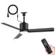 preview thumbnail 7 of 14, 42 Inch Outdoor Ceiling Fan with Light, Dimmable LED, Reversible DC Motor, 6-Speed Remote Control, Matte Black Patio Fan