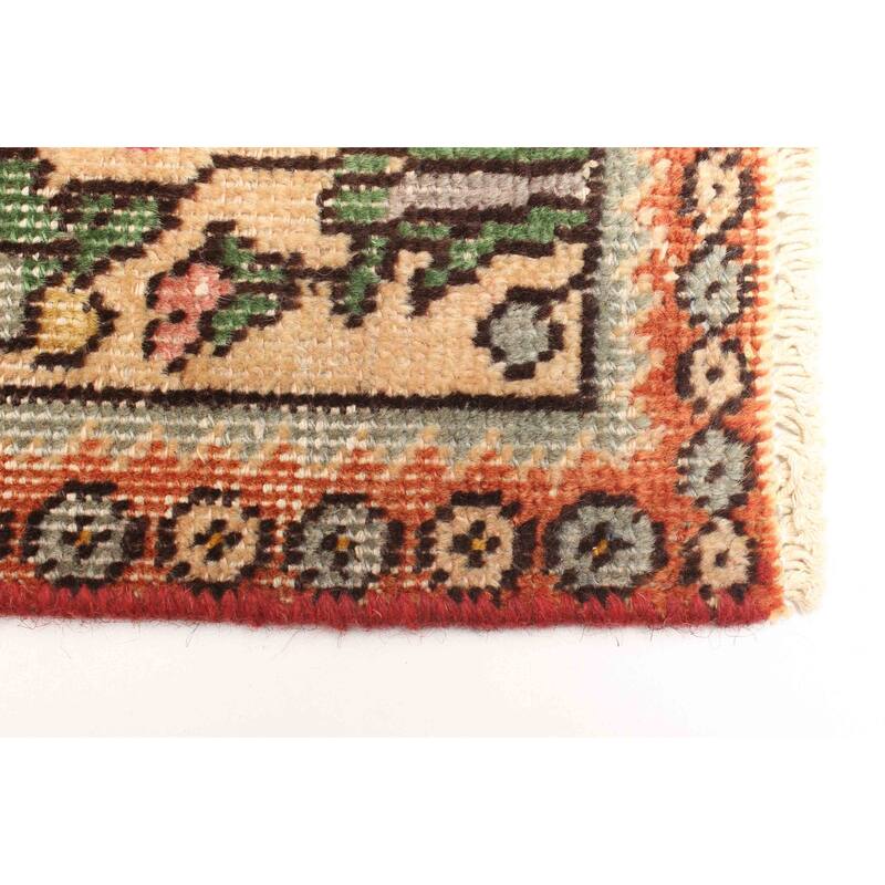 ECARPETGALLERY Hand-knotted Antalya Vintage Red Wool Rug - 3'1 x 4'10