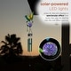 preview thumbnail 5 of 8, Alpine Corporation 48" Hanging Outdoor Butterfly Metal Wind Chime with Solar-Powered LED Lights, Blue