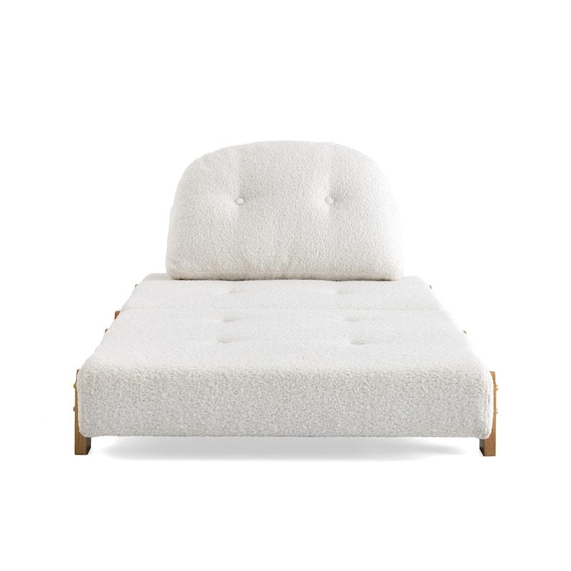 Christopher Knight Home - Lunessa Modern Upholstered Folding Ottoman with Backrest and Convertible Sleeper Design