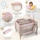 preview thumbnail 5 of 22, 3-in-1 Baby Playard with Bassinet, Changing Table Music Toy Included Carry Bag for Newborn to Toddler