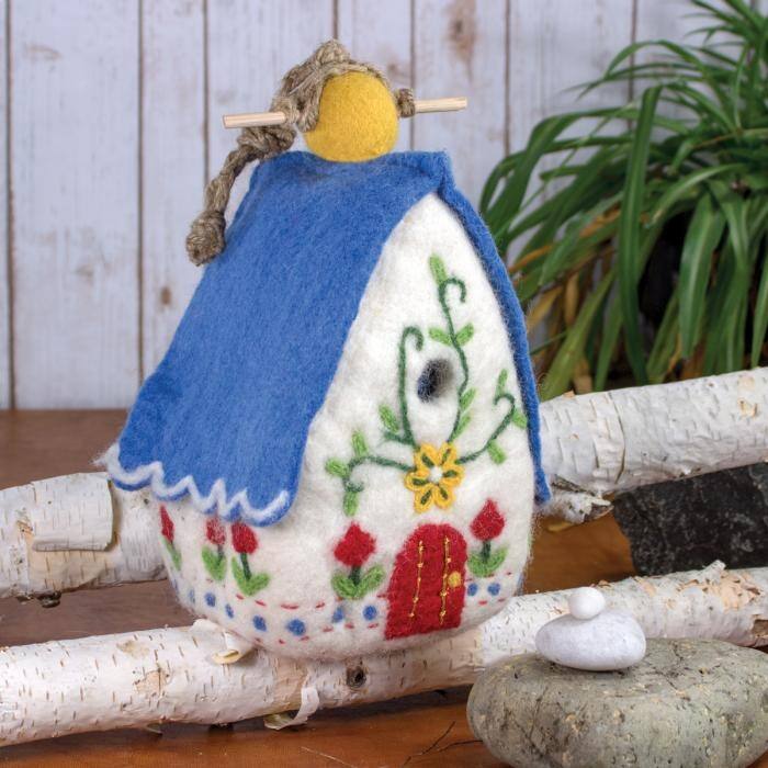 Handmade Wild Woolies Felt Sweet Homes Birdhouses, (Nepal) -