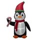 preview thumbnail 25 of 27, Glitzhome 8 ft Christmas Lighted Inflatable Decor Penguin