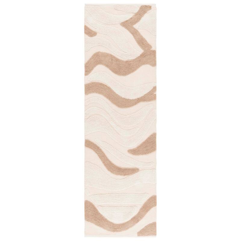 SAFAVIEH Handmade Vermont Adolina Wool Rug - 2'3" x 8' Runner - Ivory/Beige